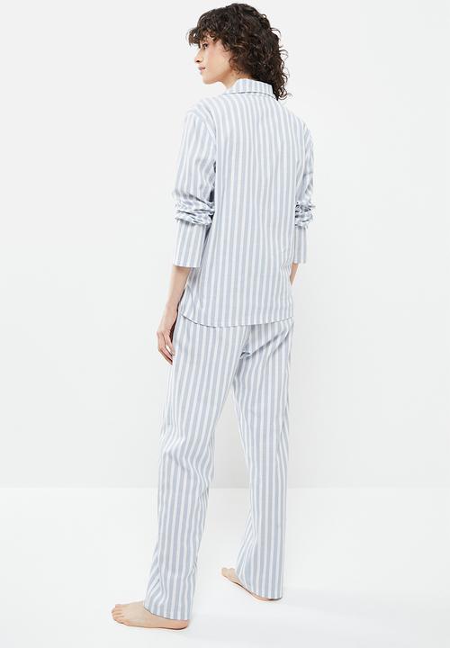 Superbalist - Sleep shirt & pants set - blue & white 