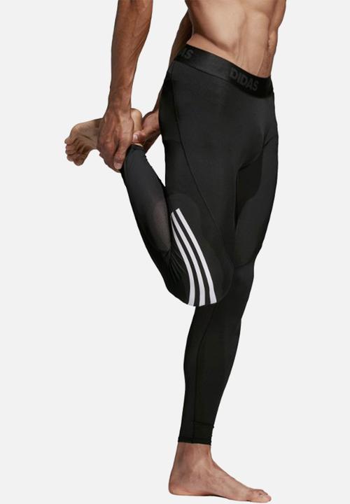 adidas Performance - ALPHASKIN SPORT+ LONG 3-STRIPES TIGHTS - black