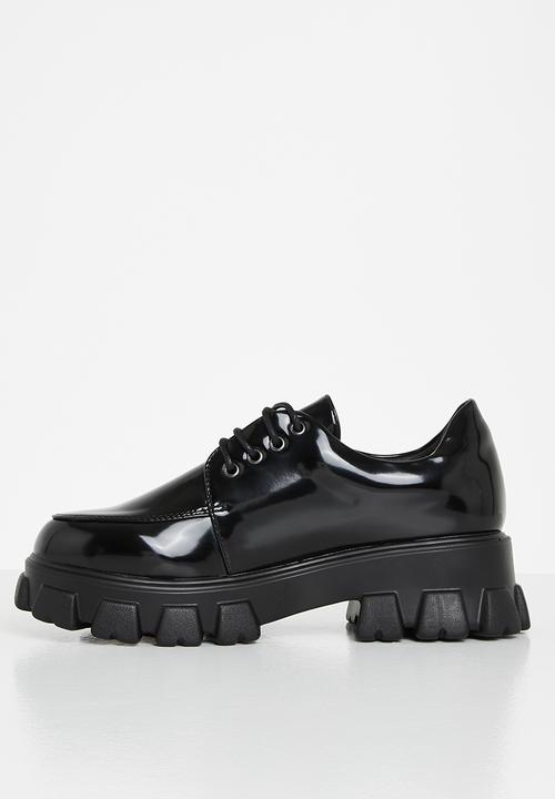 Glamorous - Chunky lace up derby - black box 