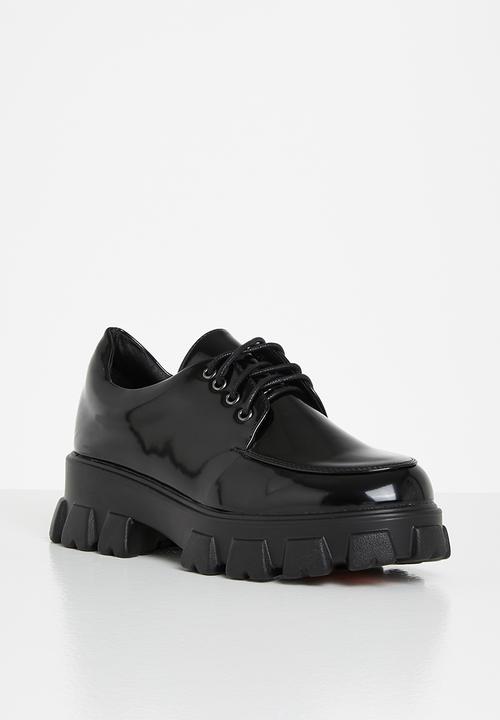 Glamorous - Chunky lace up derby - black box 