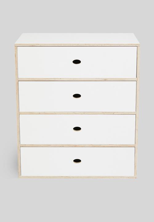 Sixth Floor - Norton 4 drawer storage - white 