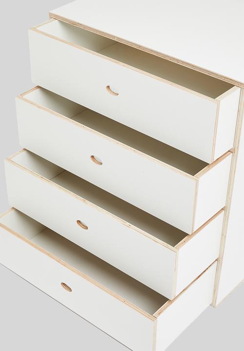 Sixth Floor - Norton 4 drawer storage - white 