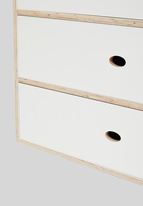 Sixth Floor - Norton 4 drawer storage - white 