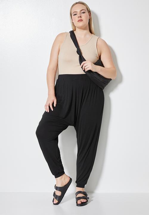 Superbalist - Drop crotch jogger - black
