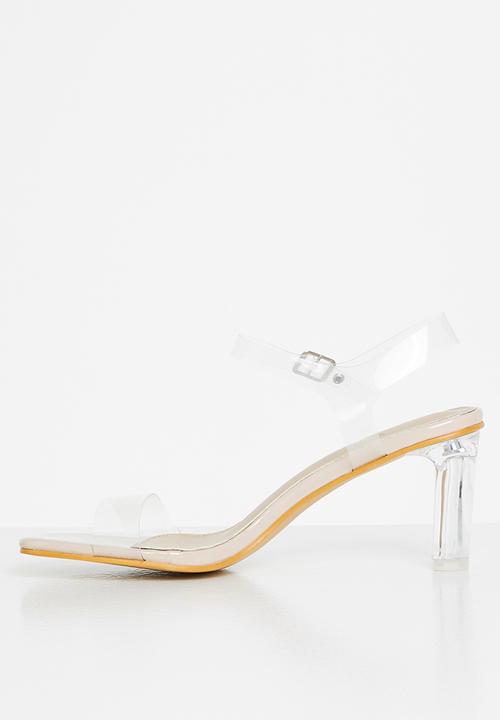 Superbalist - Crytal open block heels - stone