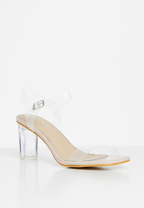 Superbalist - Crytal open block heels - stone