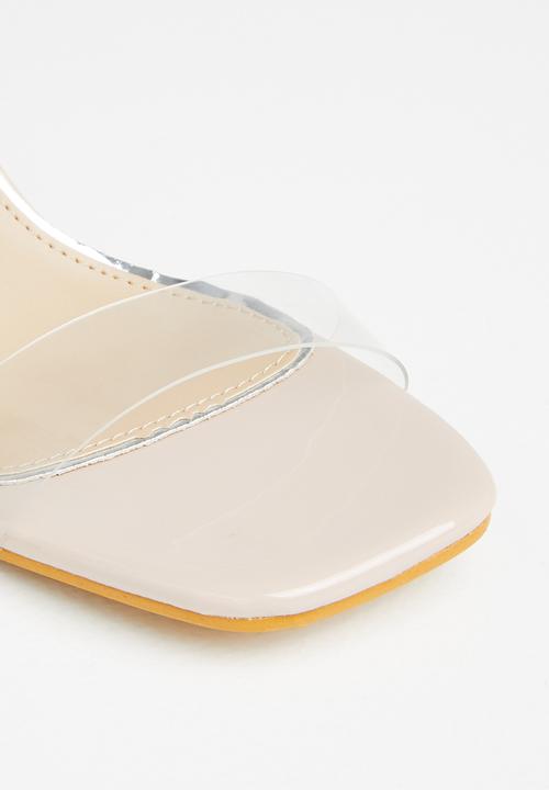 Superbalist - Crytal open block heels - stone