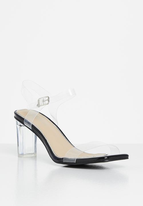 Superbalist - Crytal open block heels - black
