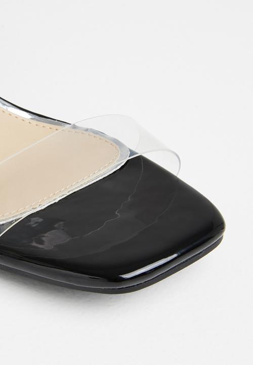 Superbalist - Crytal open block heels - black