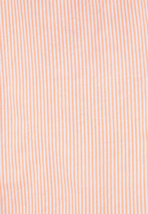 Blake - Printed button down sleep set - peach & white 