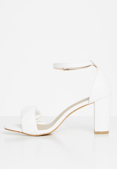 Superbalist - Haley open block heel - white