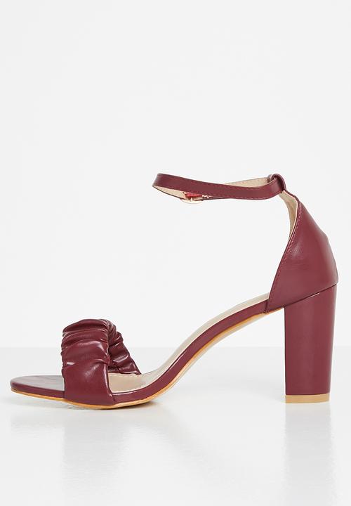 Superbalist - Haley open block heel - burgundy