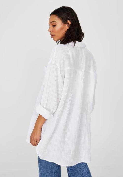 Cotton On - Savannah oversized shirt - white