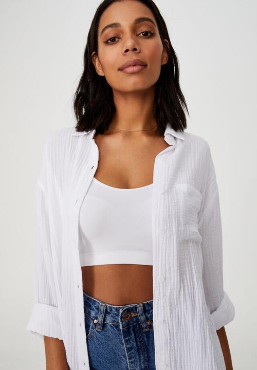 Cotton On - Savannah oversized shirt - white