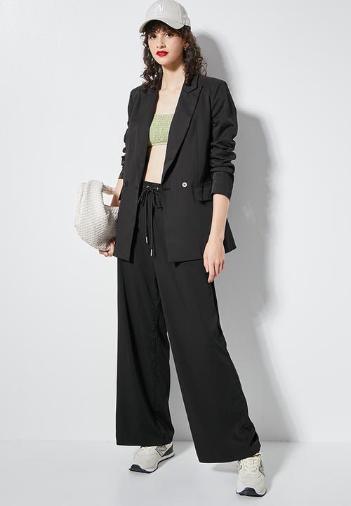 Superbalist - Double breasted blazer - black