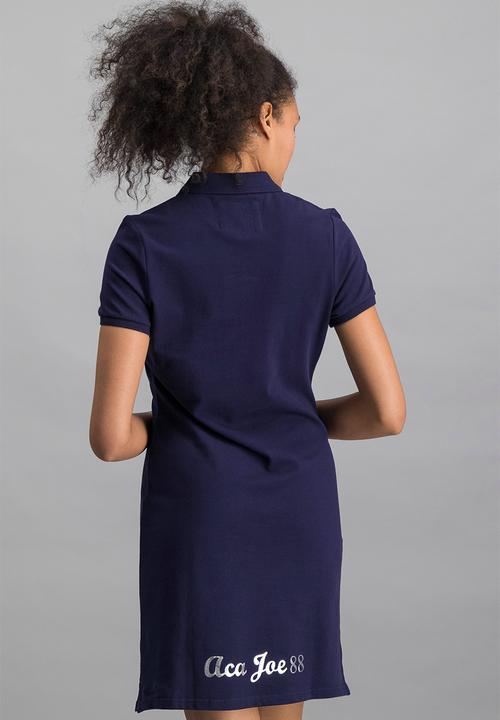 Aca Joe - Golfer short sleeve polo dress - navy