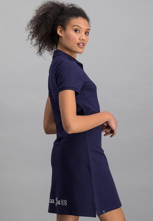 Aca Joe - Golfer short sleeve polo dress - navy
