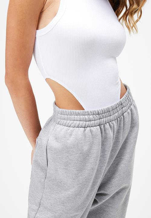 Blake - Hi cut bodysuit - white