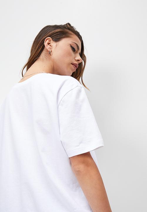 Blake - Oversized tee with print - white 