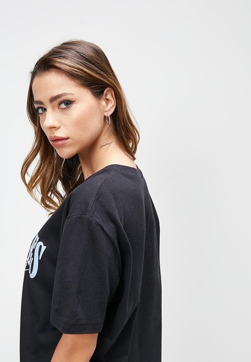 Blake - Oversized tee with print - black 