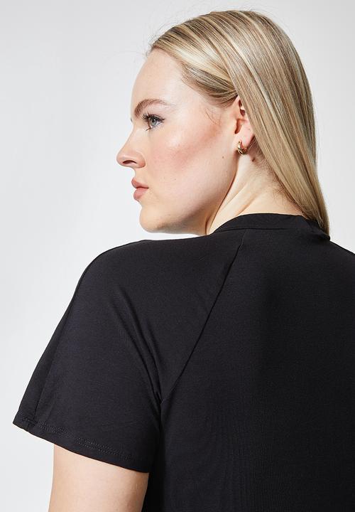 Superbalist - 2 pack short sleeve funnel neck tee - white & black