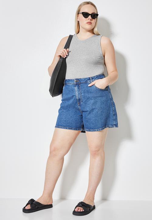 Superbalist - 2 pack crew neck cut away bodysuit - grey melange & white