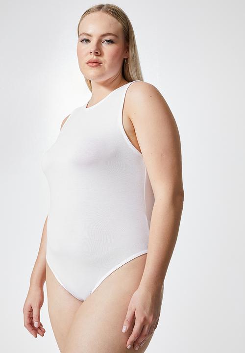 Superbalist - 2 pack crew neck cut away bodysuit - black & white