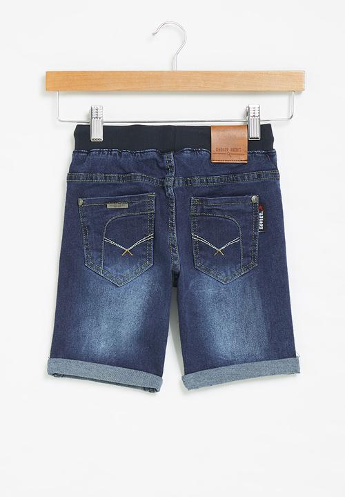 SOVIET - B savage boys denim short - dk indigo