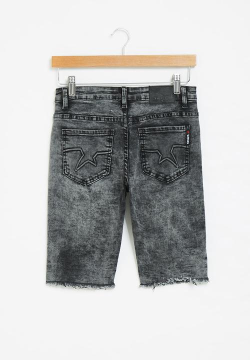 SOVIET - B loyal boys denim short - charcoal