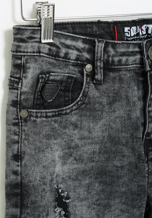 SOVIET - B loyal boys denim short - charcoal