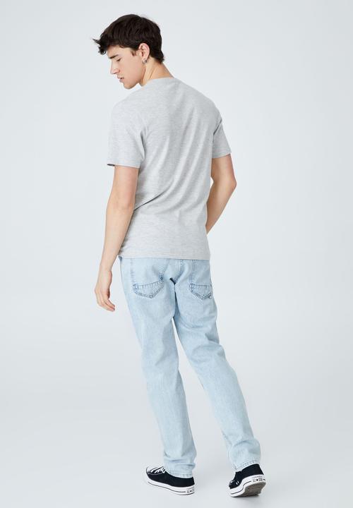 Cotton On - Tbar art t-shirt - light grey marle