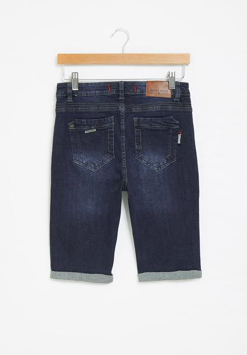 SOVIET - B peruzzi boys denim short - blue black