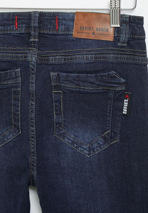 SOVIET - B peruzzi boys denim short - blue black