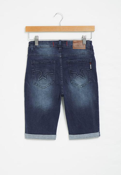 SOVIET - B gunnar boys denim short - blue black