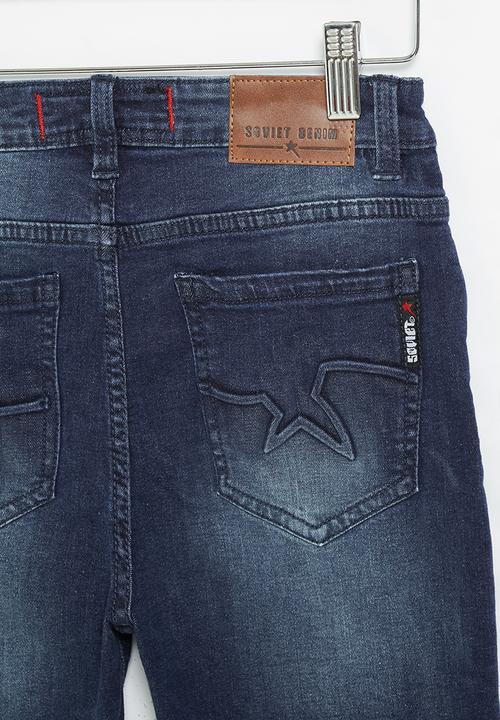 SOVIET - B gunnar boys denim short - blue black