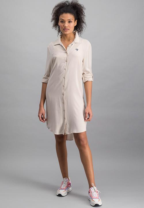 Aca Joe - Ladies aca joe shirt dress - birch moonlight