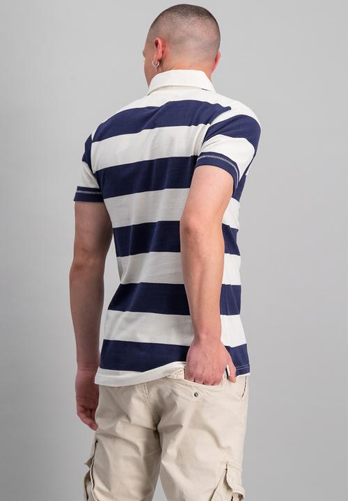 Aca Joe - Yd rugby golfer - navy & white