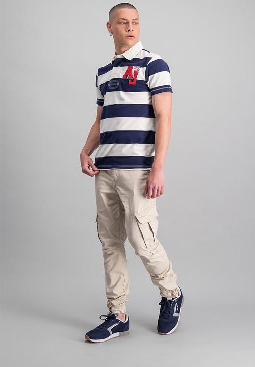 Aca Joe - Yd rugby golfer - navy & white