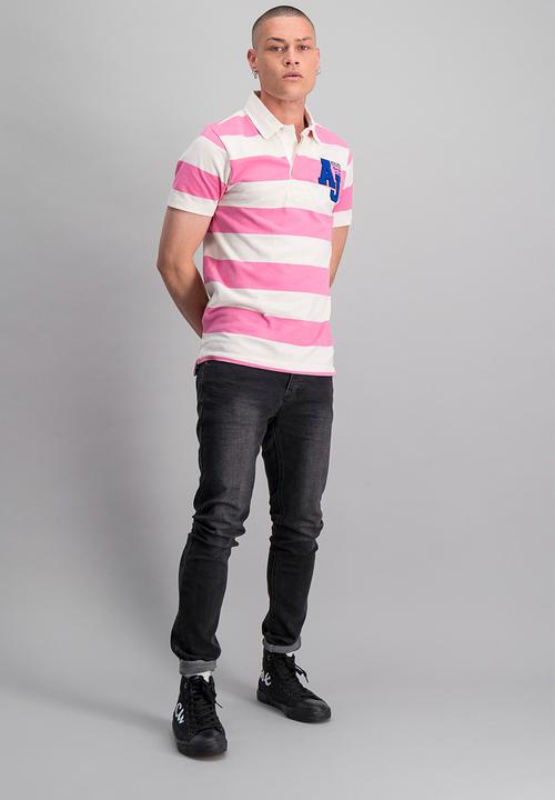 Aca Joe - Yd rugby golfer - pink & white
