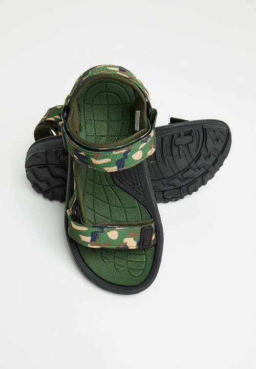 Pierre Cardin - Camo sandal - green