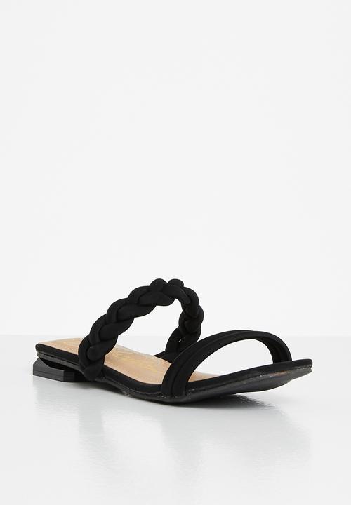 Seduction - Plaited sandal - black