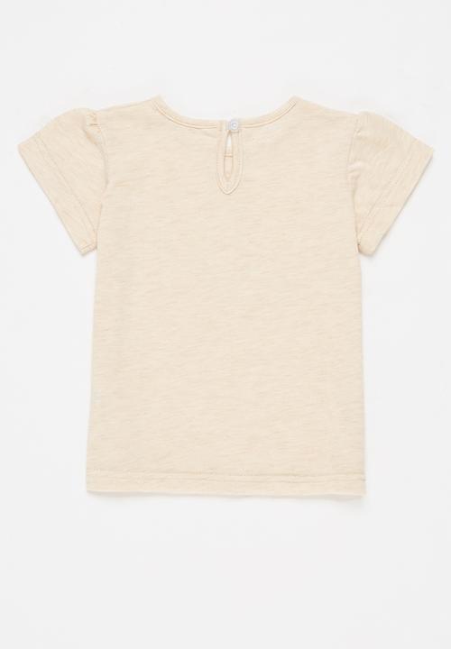 Pop Candy - Baby girls 2 pack design tee - pink & neutral