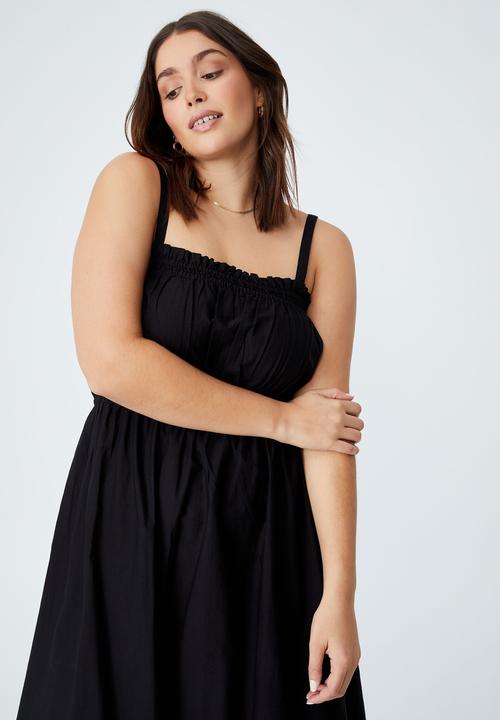 Cotton On - Curve stevie midi dress - black