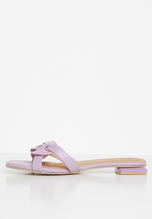 Seduction - Woven detail sandal - lilac