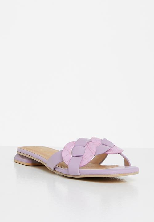 Seduction - Woven detail sandal - lilac