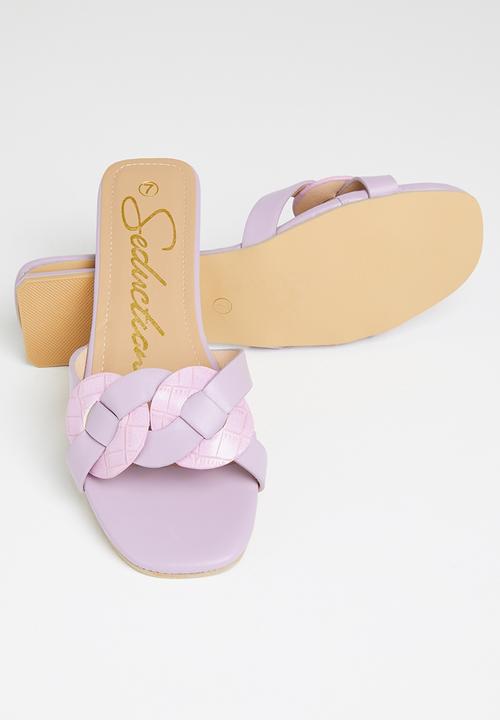 Seduction - Woven detail sandal - lilac