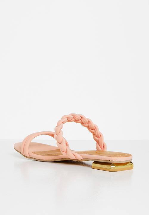 Seduction - Plaited sandal - plush mink