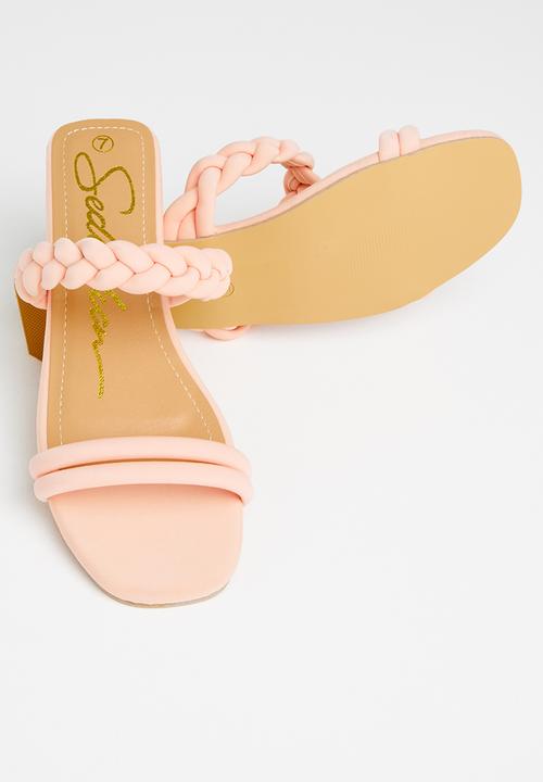 Seduction - Plaited sandal - plush mink