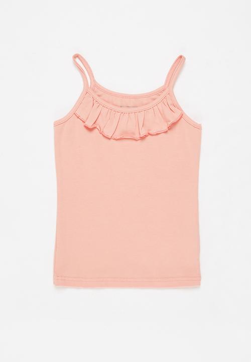 Pop Candy - Girls 2 pack cami - neutral & peach 