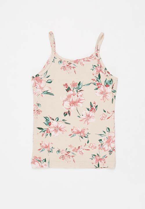 Pop Candy - Girls 2 pack cami - neutral & peach 
